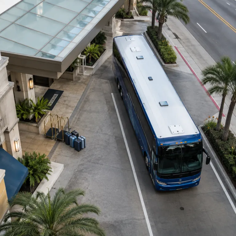 Charter bus rental in Los Angeles for seamless hotel ground transportation